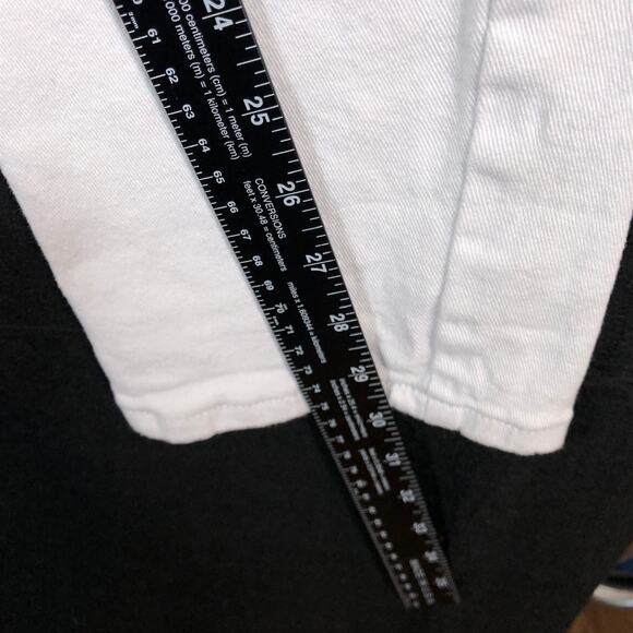 Demolition Mens Jeans White Moto Straight Distressed Premium Denim Y2K 32x30 - Picture 9 of 12